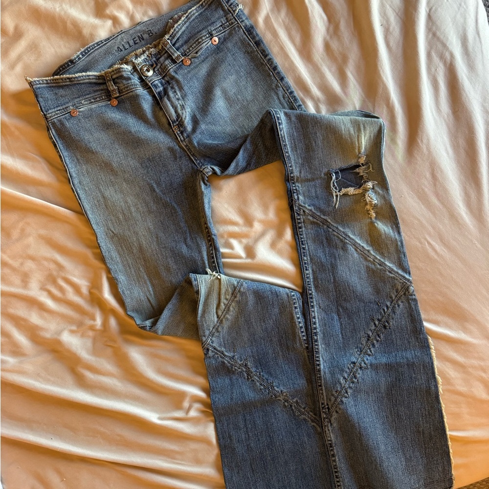 Stylish Distressed Blue Jeans
